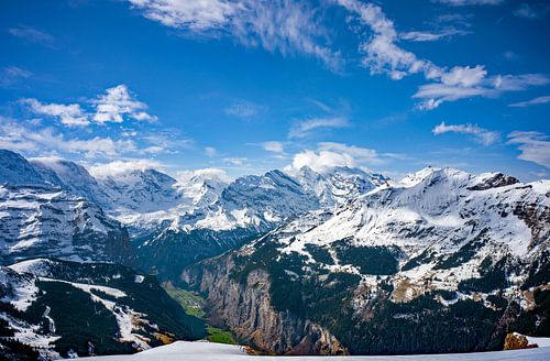 Uitzicht vanaf Männlichen in de Lauterbrunnen vallei