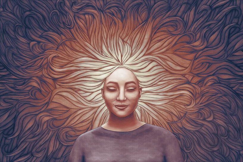 Beleuchtete Frau von Carlijn van der Leede