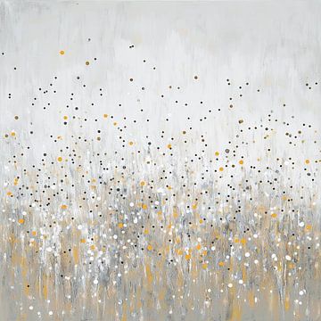 Dansende Stippen in Gouden Regen van Color Square