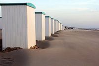 Coastal photography - booths along the Katwijk coast.