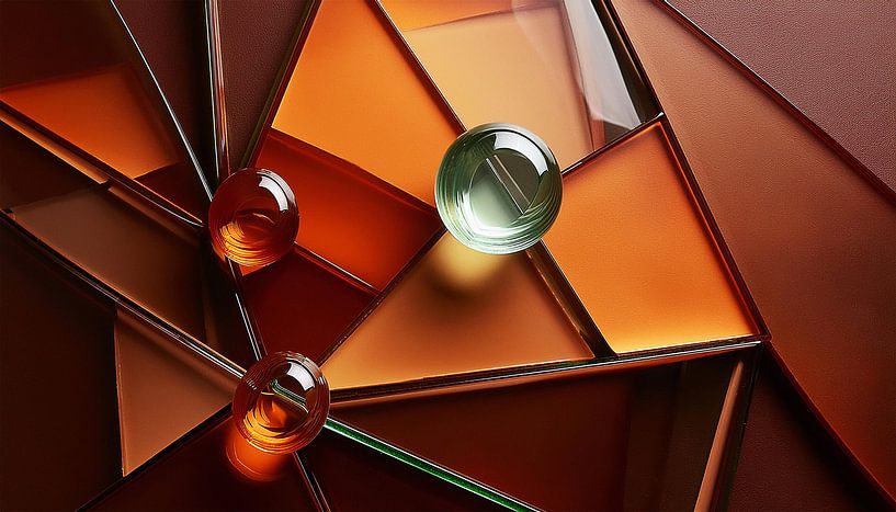 Glas met verschillende kleuren van Mustafa Kurnaz