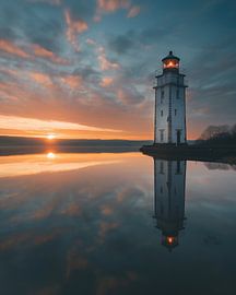 Magischer Morgenlicht-Leuchtturm