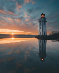 Magischer Morgenlicht-Leuchtturm