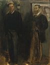 Zwei Männer, Edgar Degas von Meisterhafte Meister Miniaturansicht