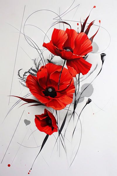 Mohnblumen Klatschmohn Mohn von Poster Art Shop