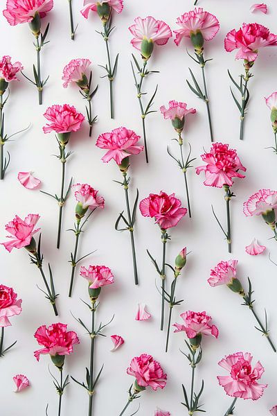 Carnations - Charming floral artwork for an idyllic home by Poster Art Shop