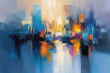 Abstract Cityscape | Urban Mirage by Kunst Kriebels