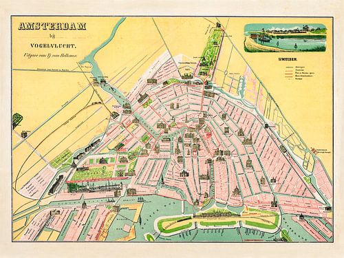 Amsterdam in vogelvucht - 1882