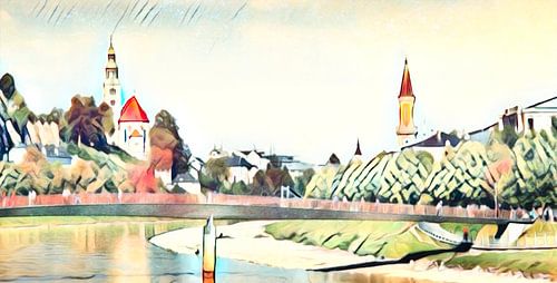 Mozart's bridge in Salzburg