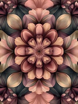 Geometric Blossoms Love van Kunstkabinet