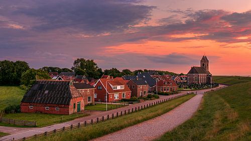 Zonsondergang in Wierum