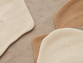 Wabi Sabi Clay Texture Abstract Background – Neutral Earthy Ceramic Shapes by Alfonz