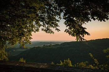 Zonsondergang in de heuvels bij Grožnjan