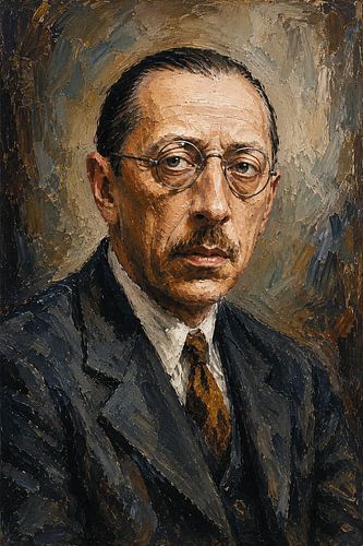 Igor Stravinsky schilderij.