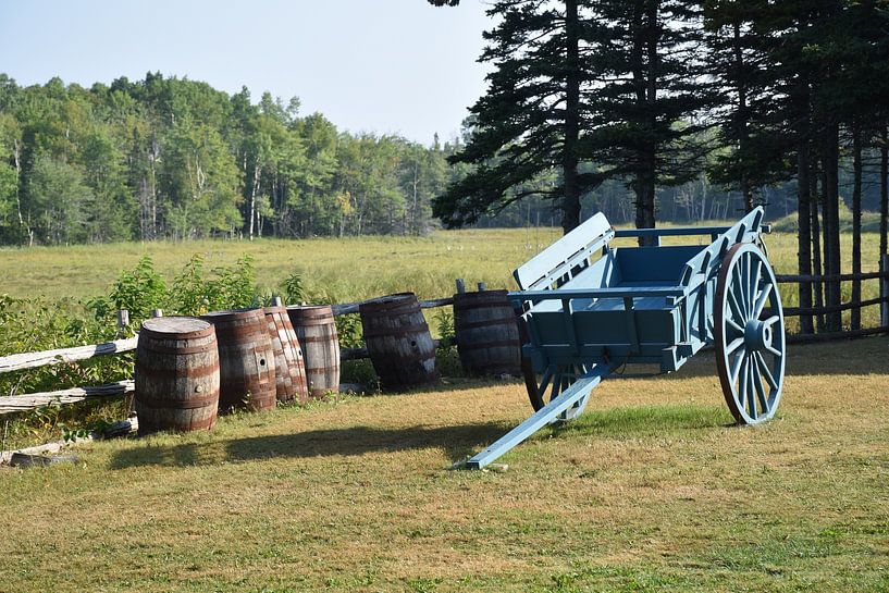 A farm in the village by Claude Laprise