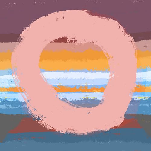 Energieke Pastelstreken: Expressieve abstracte kleurenfusie