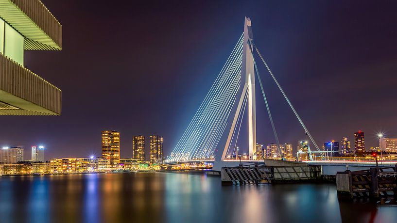Erasmus bridge from KPN Building by Michael van der Burg
