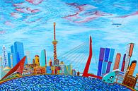 Schilderij Rotterdam Skyline Fantasy van Ton van Breukelen thumbnail