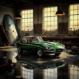 1960 Jaguar Typ E in der Werkstatt von Jan Keteleer