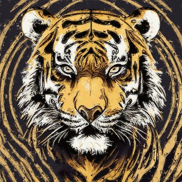 Portrait de tigre sur Lens Design Studio