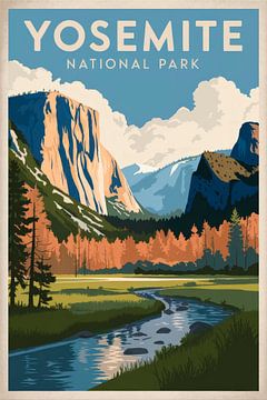 Nationaal park Yosemite van Poster Art Shop