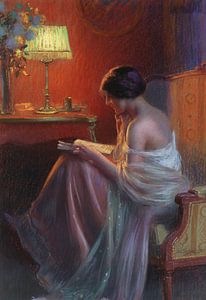 Bei der Lektüre des Briefes, Delphin Enjolras (1857-1945)