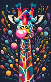 Giraffe and bubble gum by Ayyen Khusna