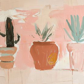 Cactus family in pots. Terracotta, bohemian style by Studio Allee