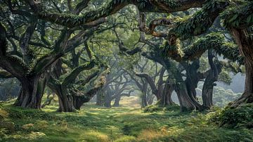 Mystieke rijken: De betoverende schoonheid van eeuwenoude bossen" van Crackhead 338