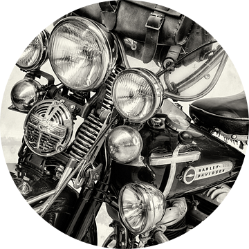 De Vintage Harley Davidson II BW van Martin Bergsma