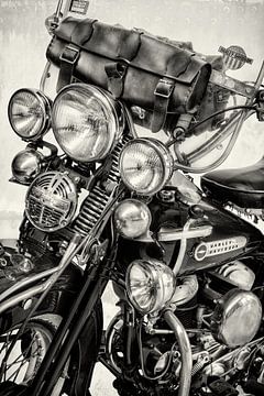 Die Vintage Harley Davidson II BW von Martin Bergsma