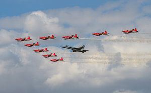 Das Schweizer PC-7 und F-18 Hornet Display Team.