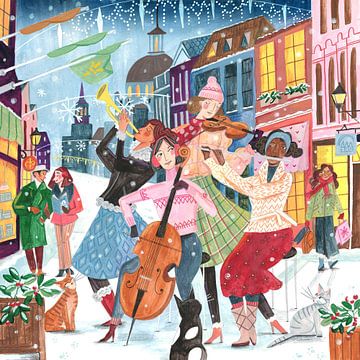 Kerst muziek in Montreal van Caroline Bonne Müller