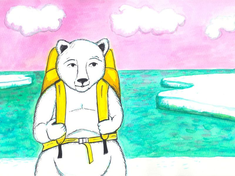Polar bear goes on a journey by Karolina Grenczyk