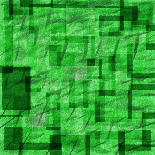 Abstract in groen van Maurice Dawson