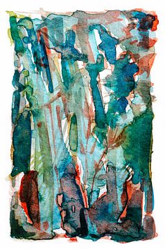 Tropical explosion | Abstract Watercolor Painting by WatercolorWall