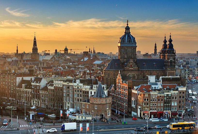 Coucher de soleil à Amsterdam par Dennis van de Water