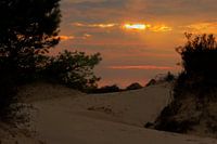 Zonsondergang in Kale Duinen (Aekingerzand) in Drents-Friese Wold