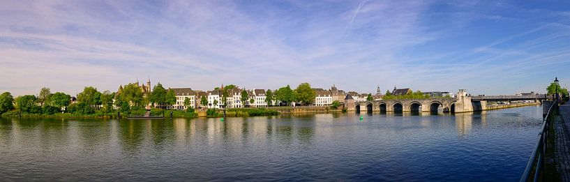 Maastricht view with the St. Servatius Bridge over the Meuse by Sjoerd van der Wal Photography