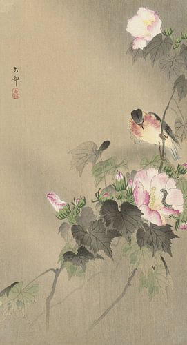Vogel und Raupe von Ohara Koson
