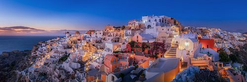 Avond op het eiland Santorini in Griekenland