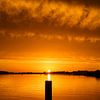 Coucher de soleil sur le lac Veere sur Ronnie Schuringa