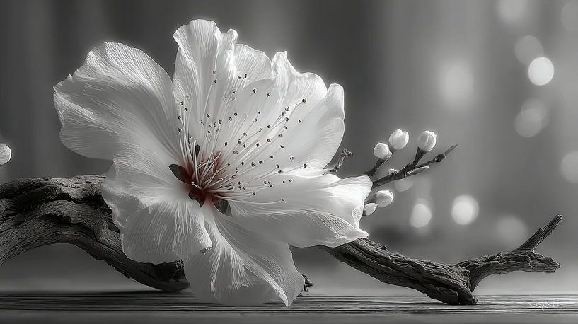bois flotté avec fleurs par Gelissen Artworks