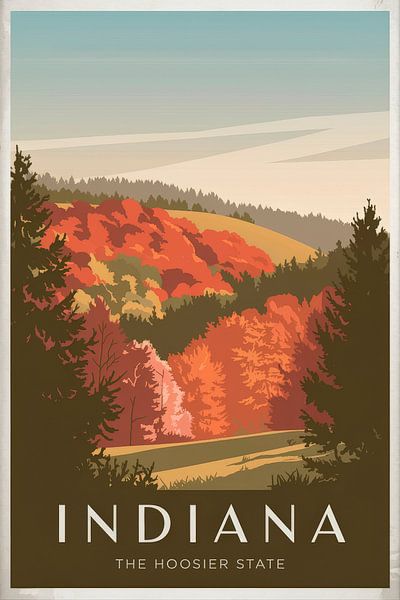 Indiana by Poster Art Shop