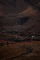 Red desert valley in Fuerteventura