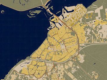 Kaart van Harderwijk van Gustav Klimt van Maporia