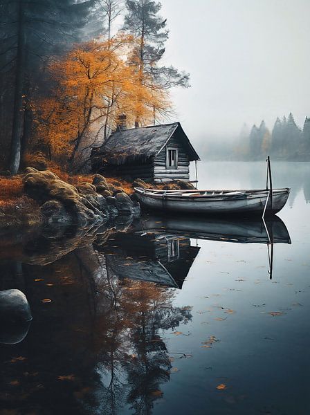 Maison au bord du lac par fernlichtsicht