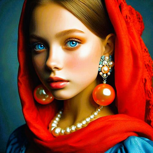 La fille à la boucle d'oreille orange