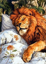 Schlafender Löwe #Tier von JBJart Justyna Jaszke