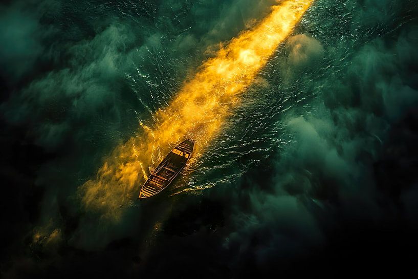 Boot auf dem Wasser von PixelPrestige